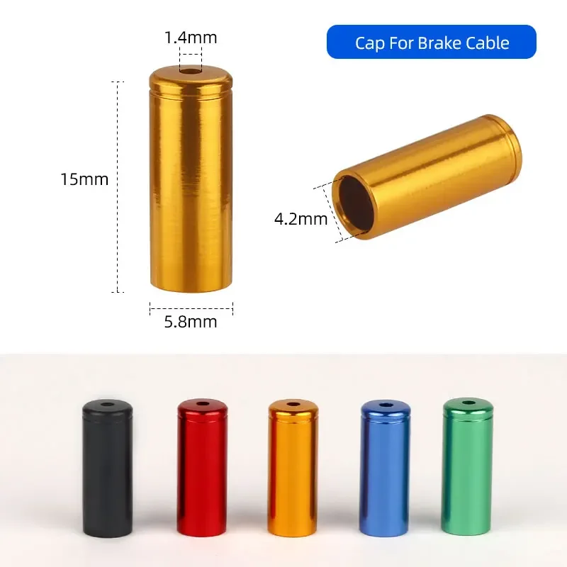 5mm 합금 자전거 브레이크 케이블 엔드 캡 하우징 페룰 4mm MTB 도로 자전거 변속기 시프터 라인 엔드 크림프