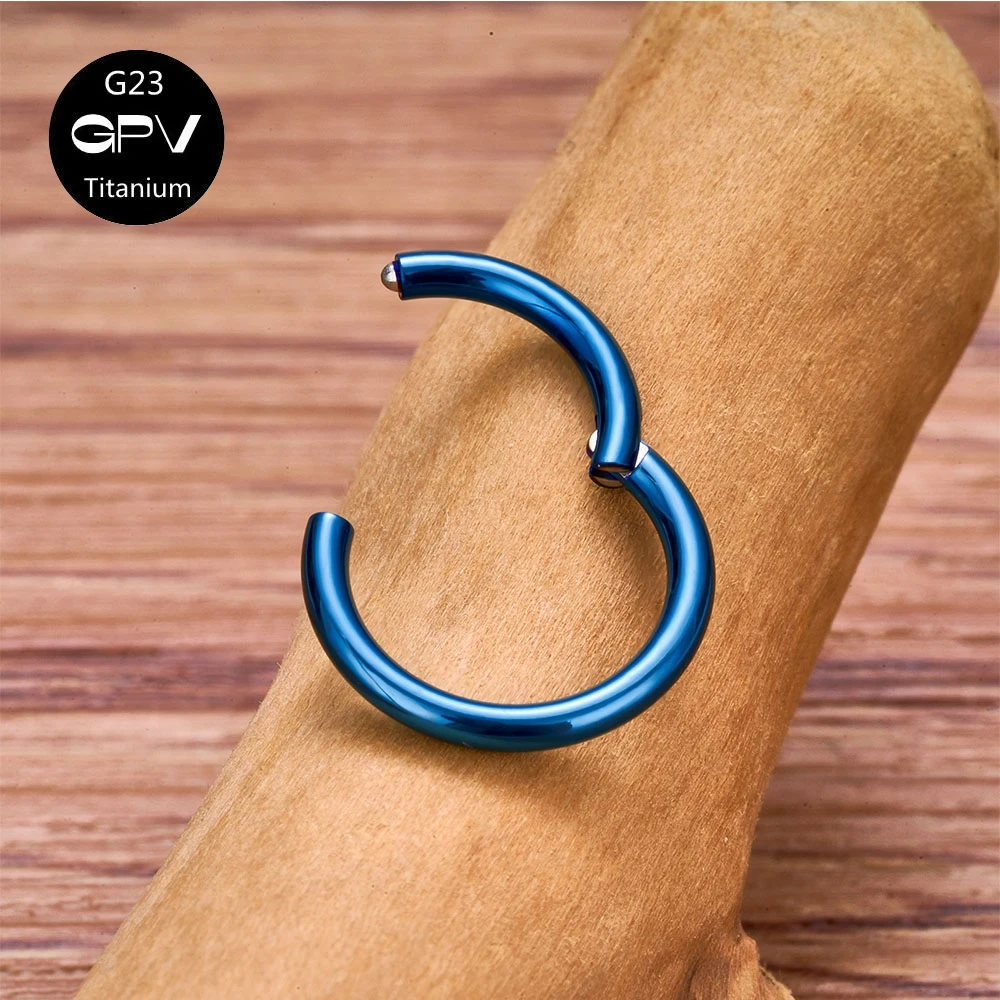 G23 티타늄 진공 도금 여러 색상 코 Septum 반지 천공 보석 코 링 펑크 남성과 여성 귀걸이