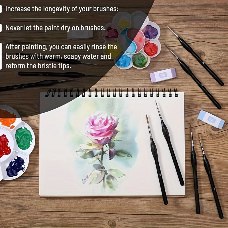 미세한 디테일을 위한 11개 정밀 페인트 브러시 세트 - Warhammer 40K, 모델 및 아트 페인트용 마이크로 팁이 있는 내구성이 뛰어난 소형 브러시