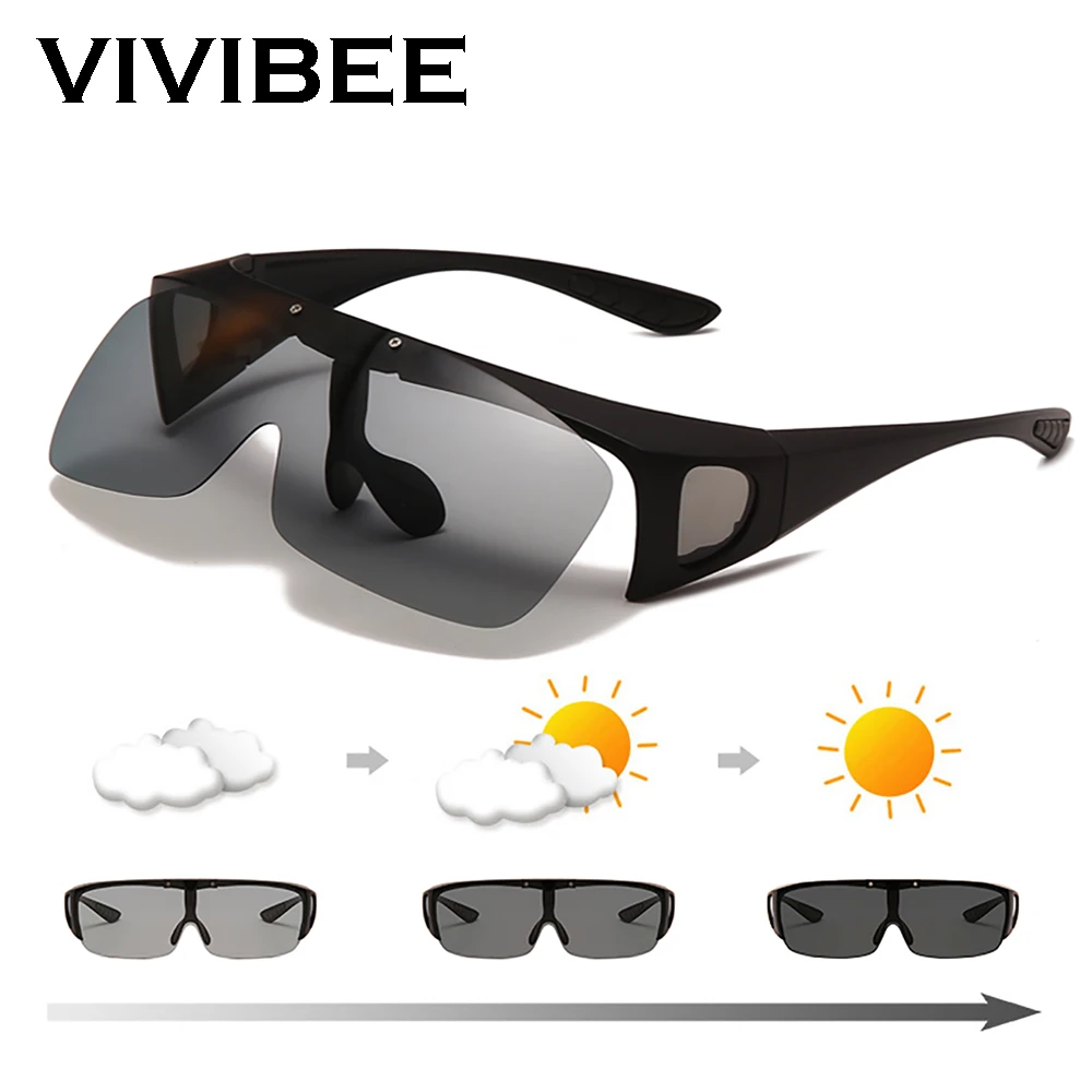 VIVIBEE Flip Up Polarized Fit Over Glasses 선글라스 남성 운전 UV400 Photochromic Fishing Goggle Outdoor Women title=VIVIBEE Flip Up Polarized Fit Over Glasses 선글라스 남성 운전 UV400 Photochromic Fishing Goggle Outdoor Women