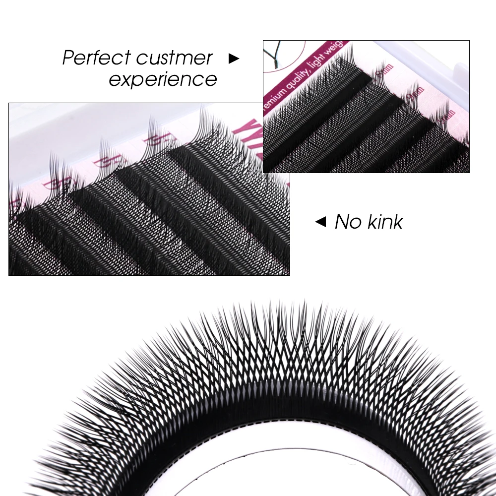 Fadvan 싱글 팁/더블 팁 YY 모양 블랙 브라운 속눈썹 연장 C/D/L/LU/L+ 컬 고품질 개별 속눈썹