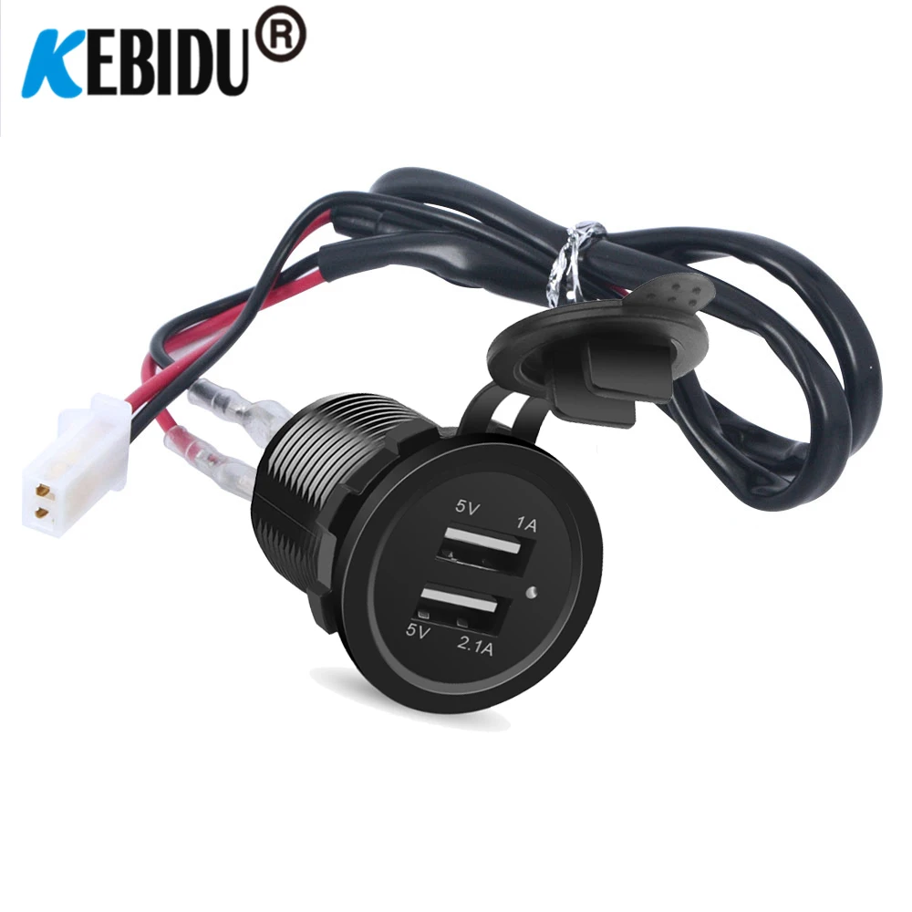 KEBID 12V 듀얼 USB 포트 자동차 충전기 소켓 플러그 자동 보트 방수 휴대 전화 충전 어댑터에 대 한 담배 라이터 콘센트 title=KEBID 12V 듀얼 USB 포트 자동차 충전기 소켓 플러그 자동 보트 방수 휴대 전화 충전 어댑터에 대 한 담배 라이터 콘센트