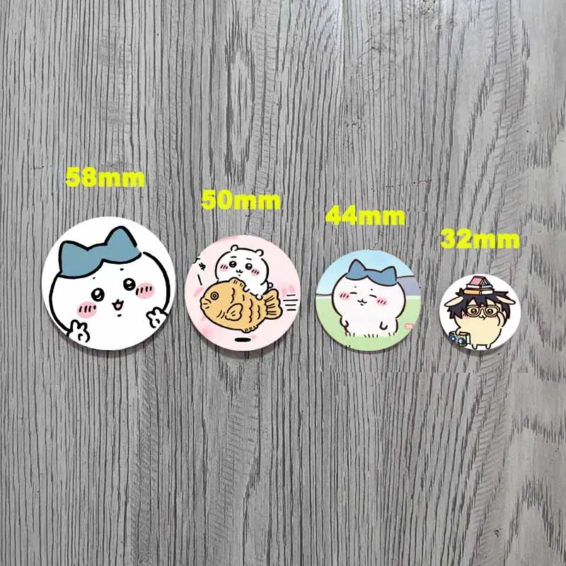 귀여운 치이카와 배지 만화 애니메이션 주변 옷깃 핀 Tinplate 라운드 브로치 숄더백 액세서리 기념품 선물