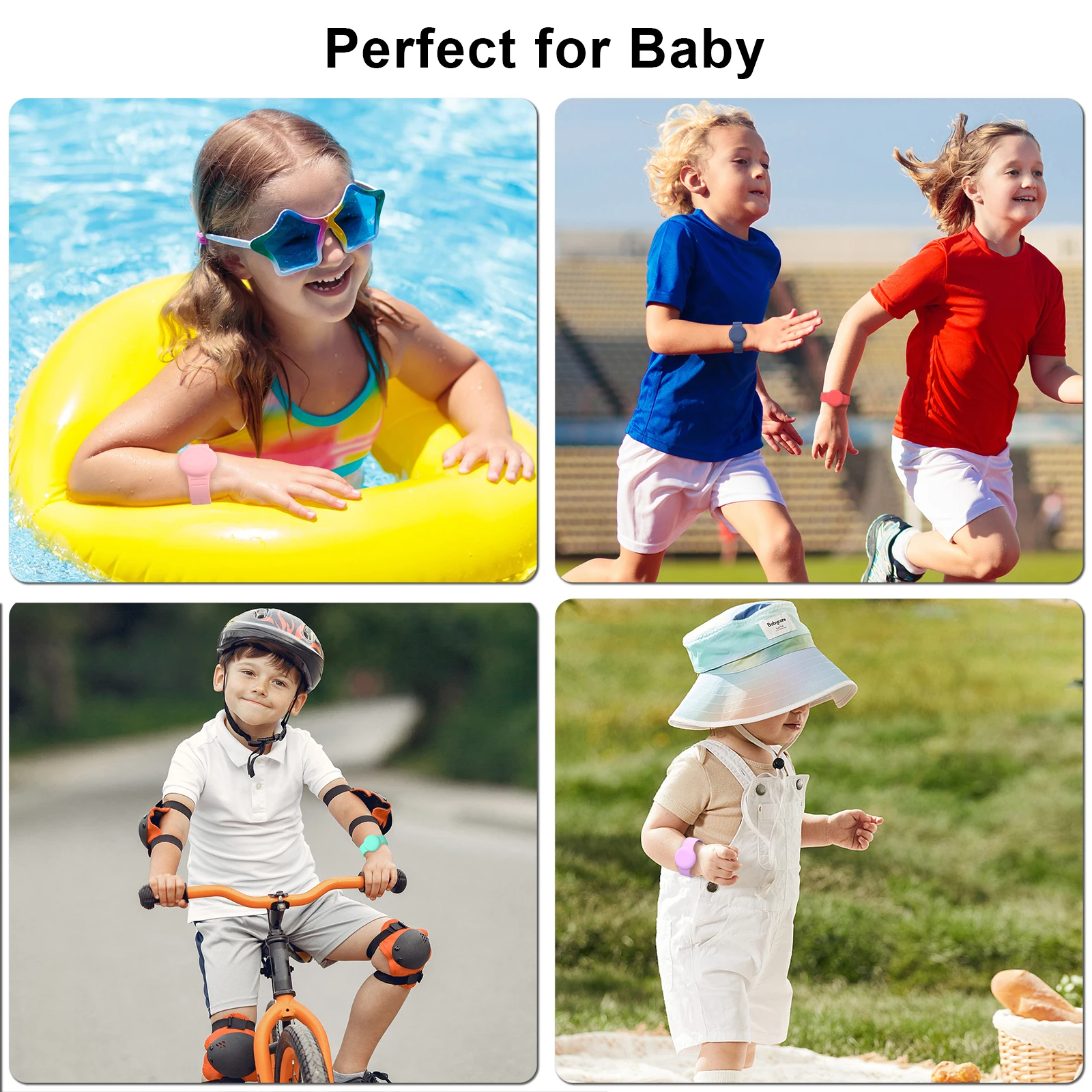 Apple AirTag 실리콘 스트랩 에어 태그 용 방수 케이스 어린이를위한 분실 방지 보호 커버 어린이 추적기 로케이터 팔찌