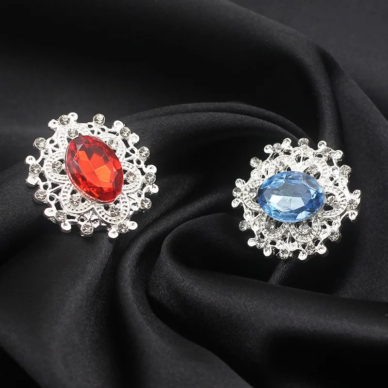 반짝이는 크리스탈 라인석 브로치 액세서리, DIY 청첩장 카드, 와인 유리 선물 상자, 창의적인 장식, 25*26mm, 10 개