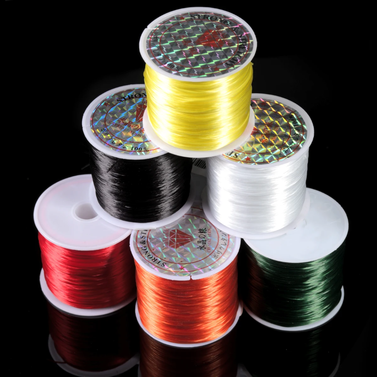 10-40M/롤 강력한 탄성 크리스탈 구슬 코드 1mm 팔찌 스트레치 스레드 문자열 목걸이 DIY 쥬얼리 코드 라인 만들기