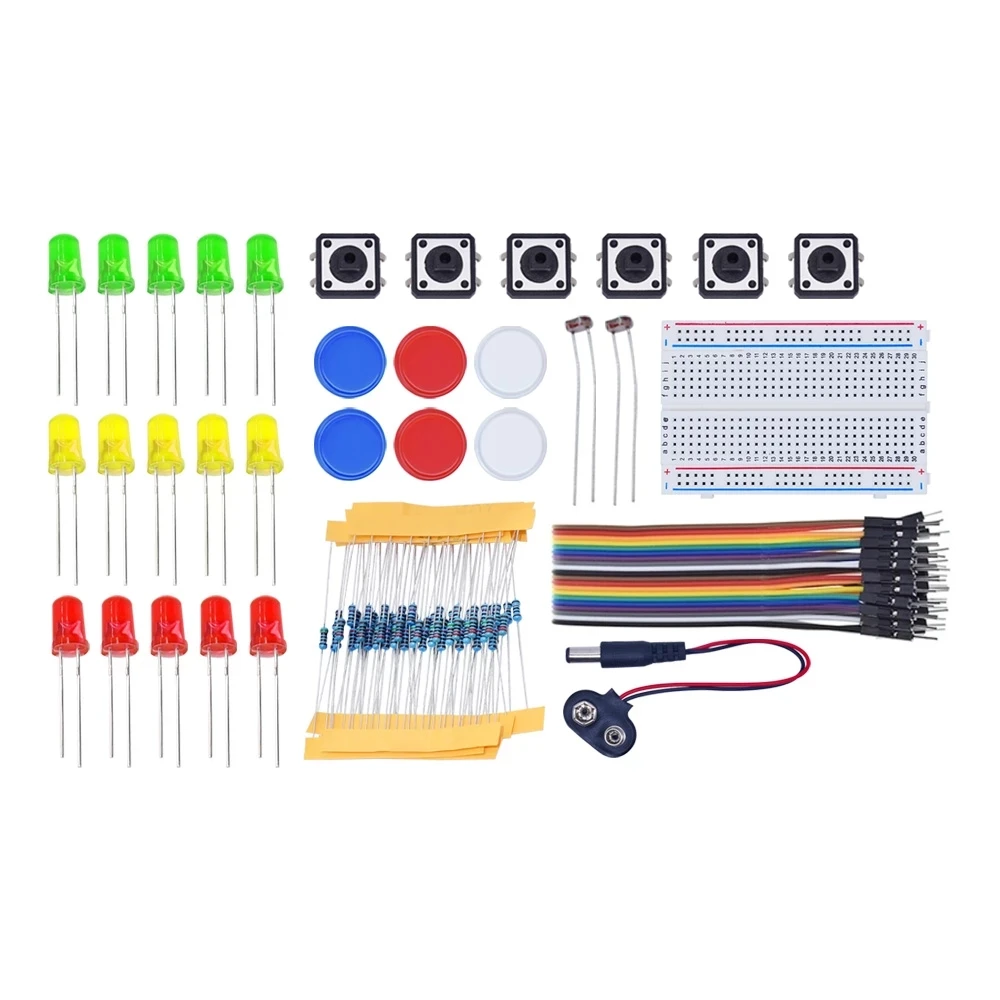 UNO R3 미니 브레드보드용 스타터 키트 Arduino Diy Kit School Education Lab용 LED 점퍼 와이어 버튼