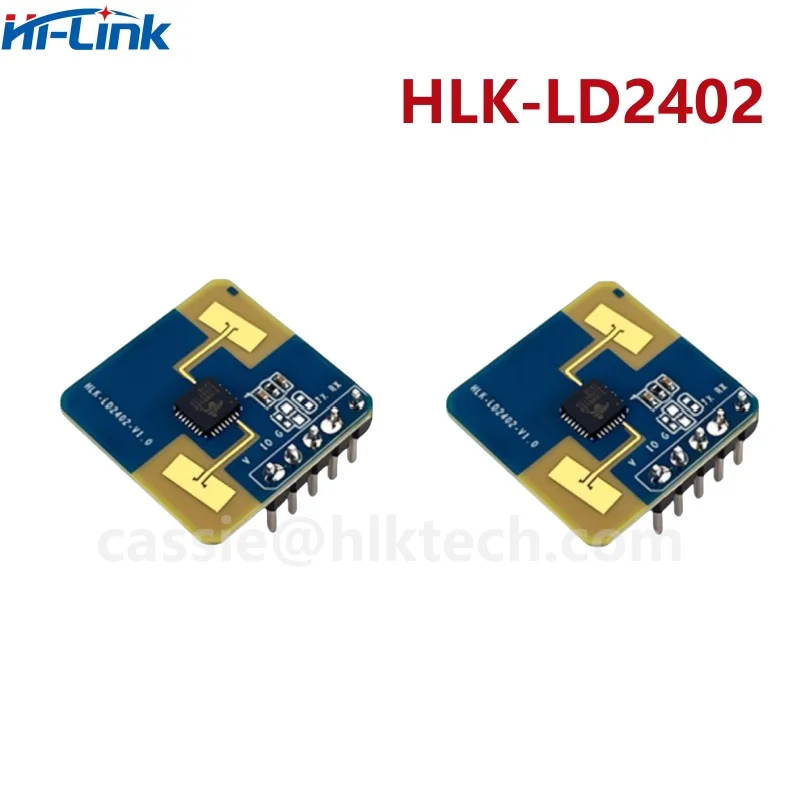 Hi-Link HLK-LD2402 24G 정적 인체 존재 감지, 7m AIoT 밀리미터파 센서 레이더 모듈, GPIO 및 UART 인터페이스