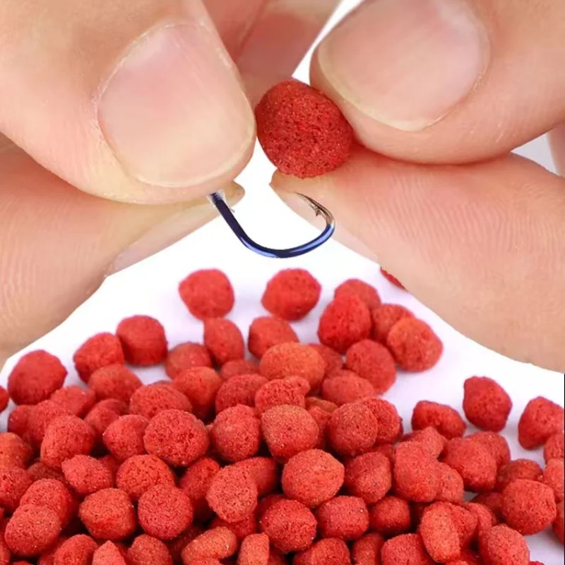 300-600PCS 세분화 된 물고기 미끼, 게으른 세분화 된 미끼, 물고기 범용 물고기 사료, 직접 후크, 높은 물고기 잡기 속도 2 팩