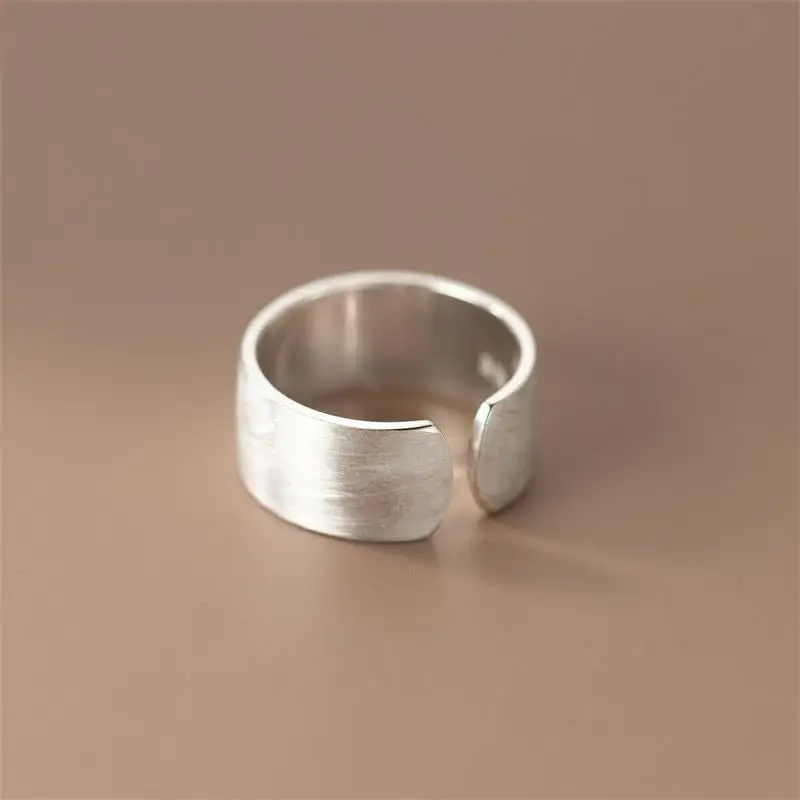 XIYANIKE 여성을위한 간단한 와이드 오픈 커프 손가락 반지 소녀 한국어 패션 조절 보석 선물 파티 кольцо женское