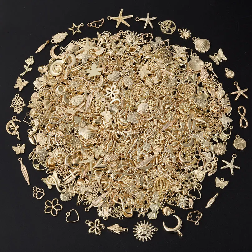 불가사리 하사마 나비 금속 DIY 펜던트 참, 주얼리 제작 액세서리용, 밝은 골드 컬러, 랜덤 믹스, 10 개, 20 개, 30 개, 50 개, 100 개 title=불가사리 하사마 나비 금속 DIY 펜던트 참, 주얼리 제작 액세서리용, 밝은 골드 컬러, 랜덤 믹스, 10 개, 20 개, 30 개, 50 개, 100 개