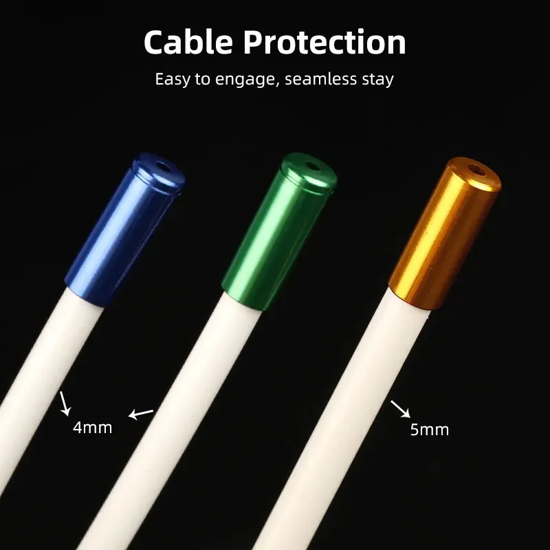 5mm 합금 자전거 브레이크 케이블 엔드 캡 하우징 페룰 4mm MTB 도로 자전거 변속기 시프터 라인 엔드 크림프