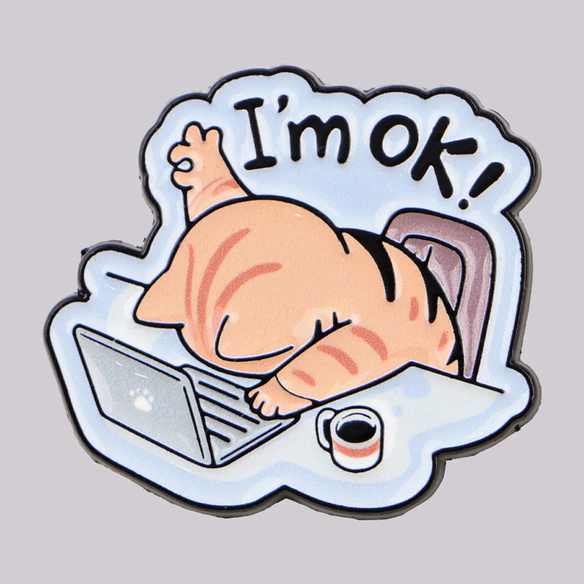 작업 고양이 에나멜 핀 사무실 인용 브로치 파인스 옷깃 핀 배낭에 배지 의류 액세서리 동물 쥬얼리 친구 선물 title=작업 고양이 에나멜 핀 사무실 인용 브로치 파인스 옷깃 핀 배낭에 배지 의류 액세서리 동물 쥬얼리 친구 선물