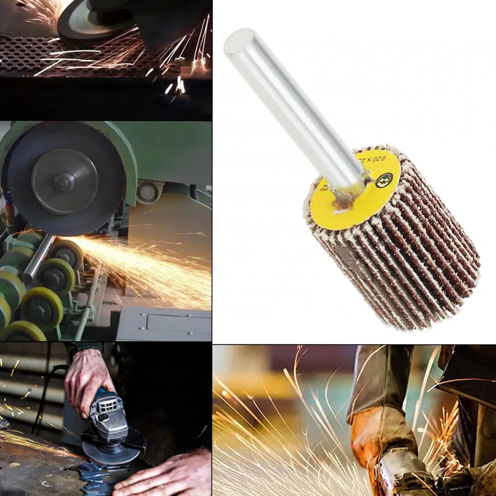 알루미늄 입자 플랩 휠 샌딩 페이퍼 플랩 휠, 녹 제거 디버링 연삭 연마 플랫, 80 그릿