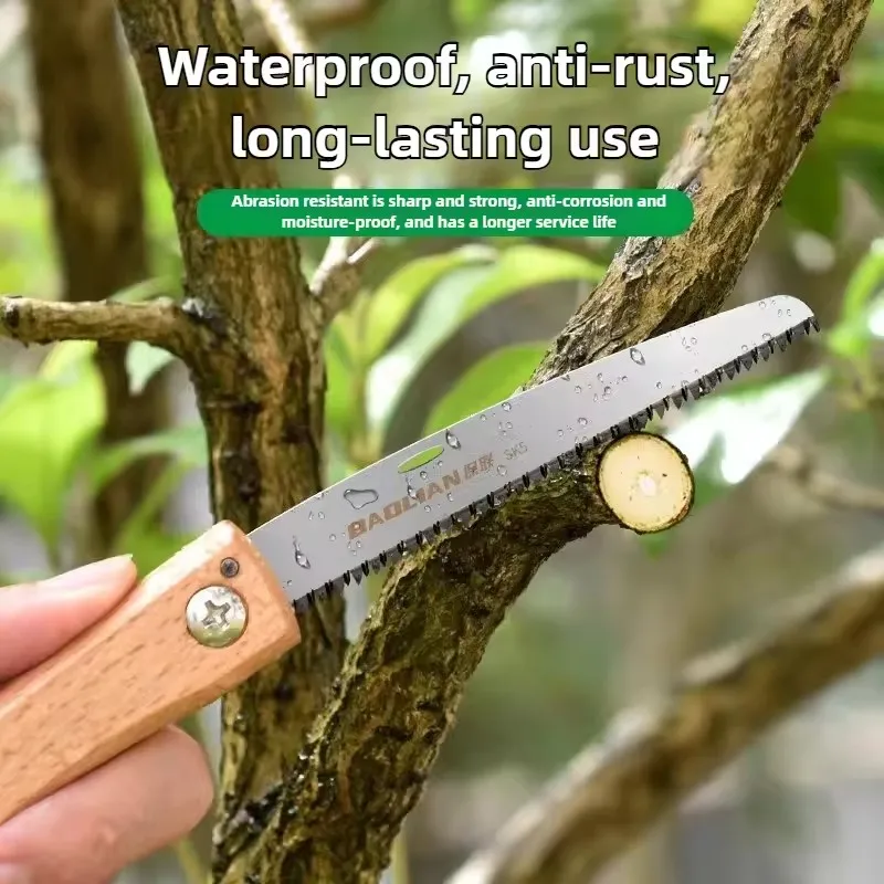 미니 접이식 수동 톱 미끄럼 방지 나무 손잡이 당겨 접이식 톱 플러시 컷 트림 톱 핸드 톱 목공 플라스틱 절단 도구