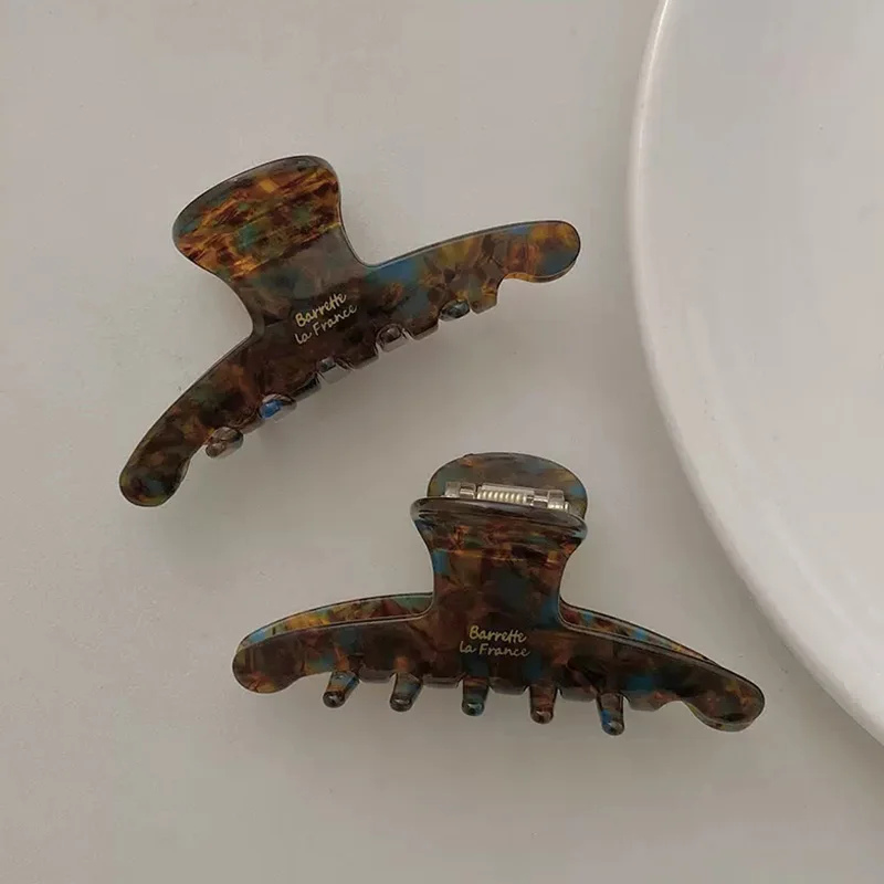 여성을위한 우아한 고급 아세테이트 머리 발톱 기질 머리 장식 레이디 빈티지 헤어 클립 패션 헤어 액세서리