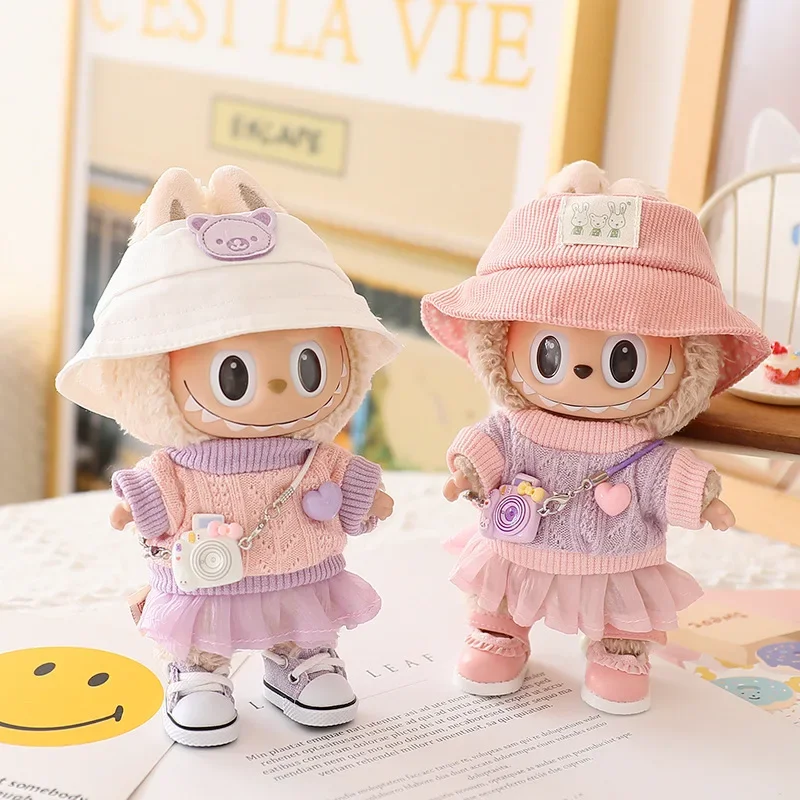 Labubu 인형 옷 Tulle 스커트 세트 17cm Ropa Labubu 인형 액세서리 용 세련된 복장 교체 title=Labubu 인형 옷 Tulle 스커트 세트 17cm Ropa Labubu 인형 액세서리 용 세련된 복장 교체 