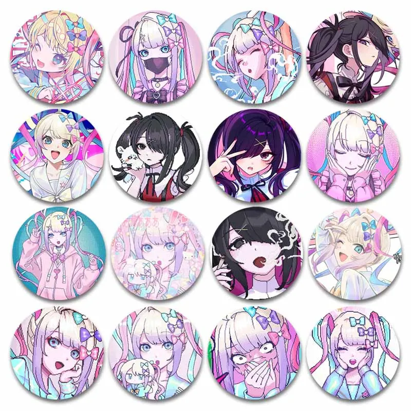 가난한 소녀 과다 복용 귀여운 만화 단추 핀 Pixelation KAngel Ame-Chan 고딕 로리타 브로치 배지 가방 장식 팬 수집 50mm title=가난한 소녀 과다 복용 귀여운 만화 단추 핀 Pixelation KAngel Ame-Chan 고딕 로리타 브로치 배지 가방 장식 팬 수집 50mm 