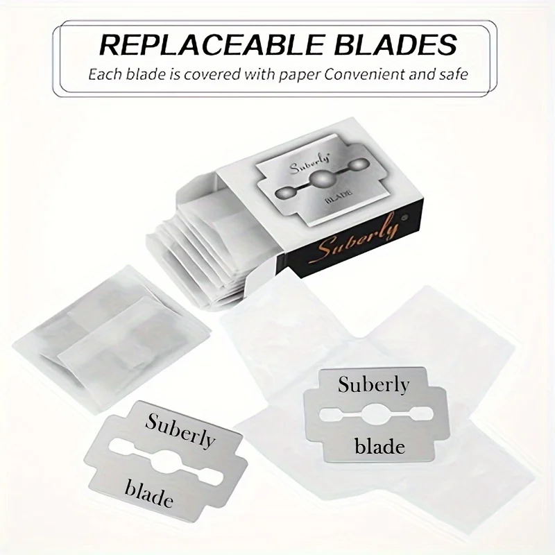 발 관리 및 페디큐어 도구용 굳은살 면도기 블레이드, 옥수수 평면 블레이드, 교체 블레이드, 10/50 개