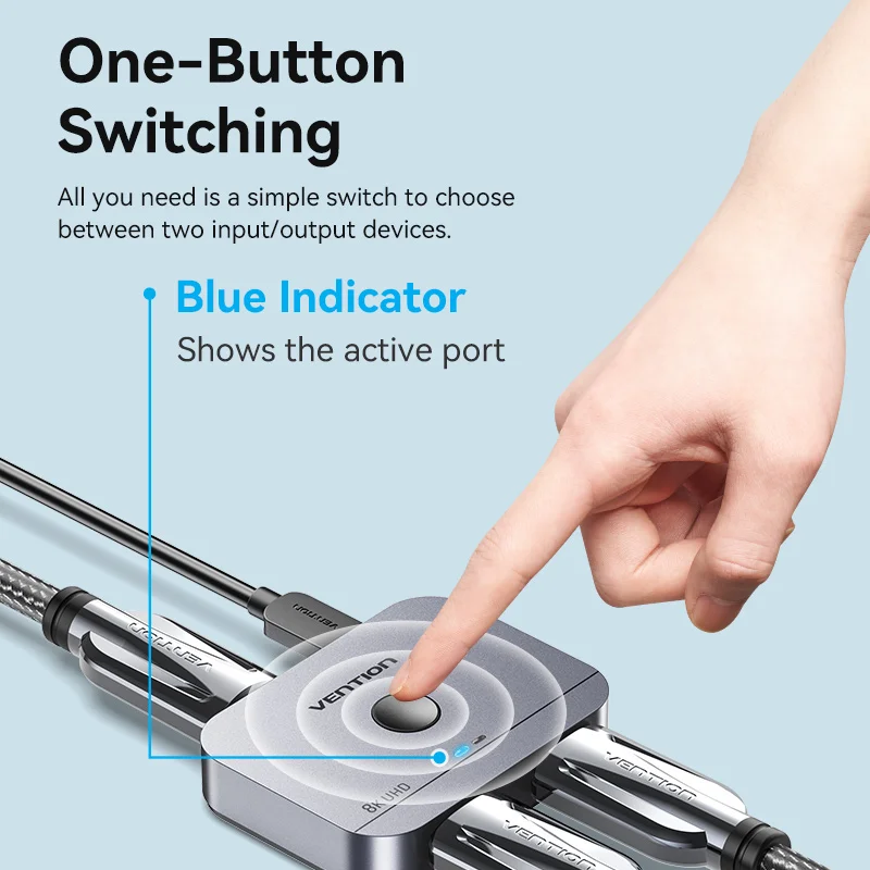 Vention HDMI 2.1 분배기 8K 60Hz 4K120Hz TV 용 양방향 2 in 1 out Xiaomi Xbox PS4 5 HDMI 호환 모니터 HDMI 스위처