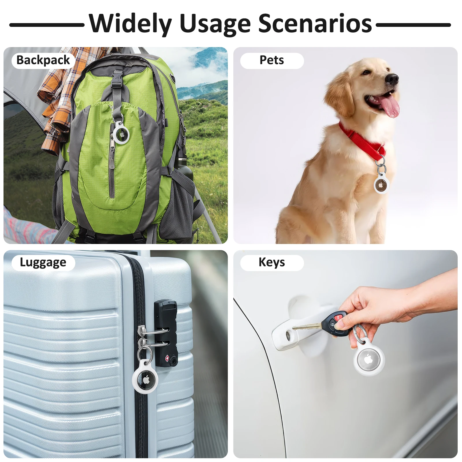 키체인 보호 쉘 트래커 액세서리가 있는 Apple 에어 태그 홀더용 TPU 커버 Apple 에어 태그 케이스용 스크래치 방지 슬리브