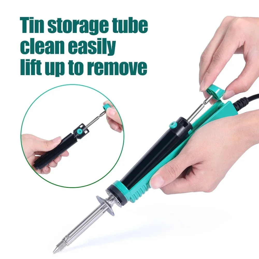 30W 전기 진공 디솔더링 인두 흡입 펌프 건 도구 세트 납땜 수리용, 110V 220V EU/US 플러그 납땜 수리 도구