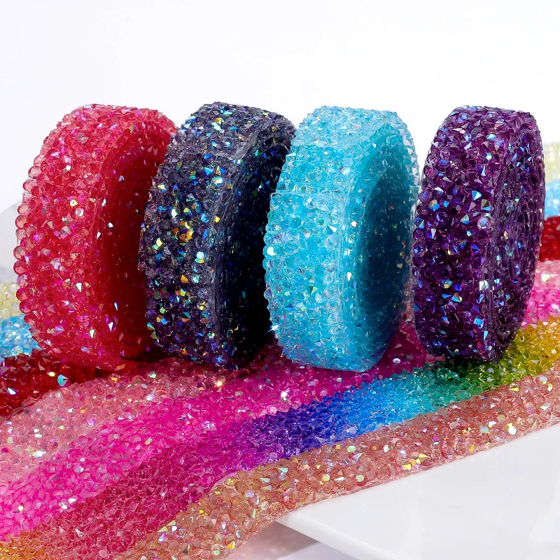 Ductystal 10/15mm 라인 석 페르시 트림 수지 라인 석 핫픽스 리본 철 diy 의류, 신발, 드레스 장식에 대 한 체인에