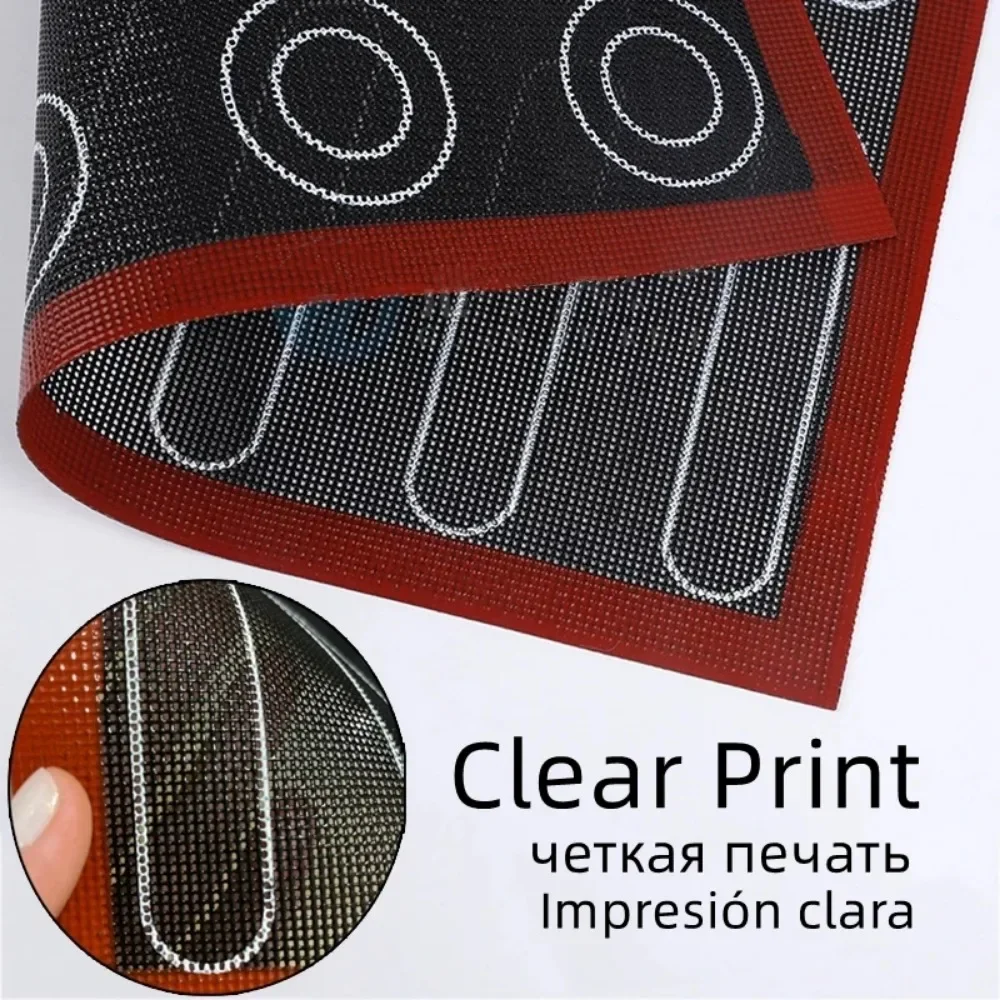 실리콘 30x40cm 양면 인쇄 마카롱 퍼프 베이킹 매트 비 스틱 페이스트리 오븐 케이크 천공 시트 라이너 매트