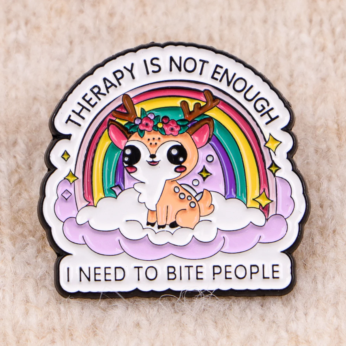 재미 있은 따옴표 에나멜 핀 귀여운 사슴 브로치 소나무 옷깃 핀 배낭에 무지개 배지 의류 액세서리 패션 쥬얼리 선물