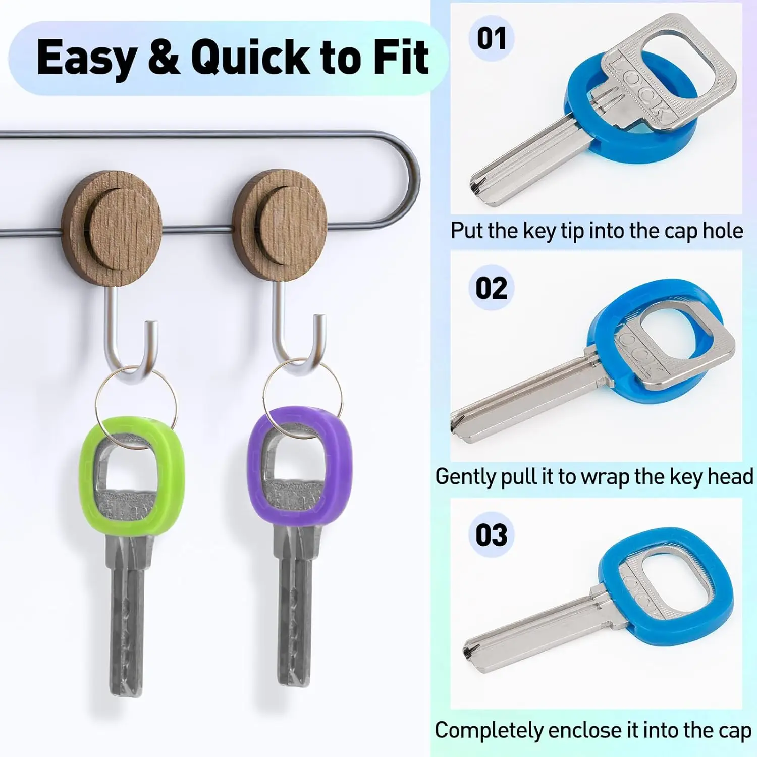 10-50Pcs 중공 고무 키 커버 키 캡 탄성 키 식별자 커버 부드러운 실리콘 키 보호기 마커 키 액세서리