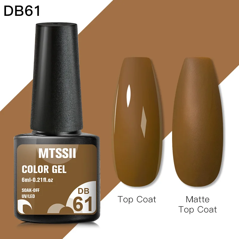 Mtssii-세미 퍼머넌트 UV LED 네일 폴리시 젤 6ml, 가을 오렌지 테마, 네일아트 매니큐어, 네일아트