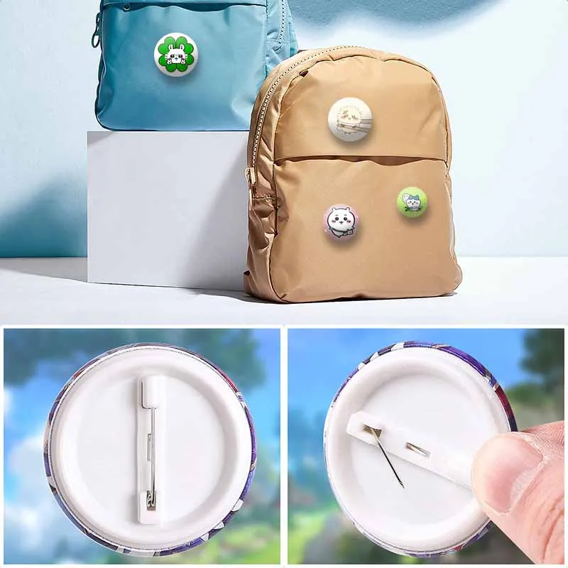 귀여운 치이카와 배지 만화 애니메이션 주변 옷깃 핀 Tinplate 라운드 브로치 숄더백 액세서리 기념품 선물