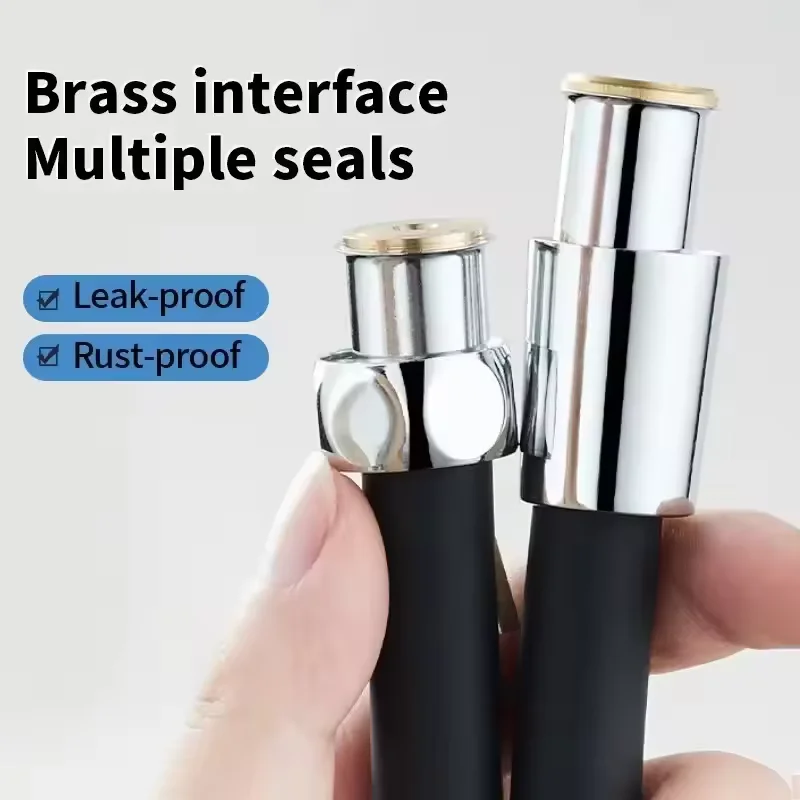 새로운 1.5/2/3M 실리콘 샤워 헤드 호스 유연한 안티 와인딩 파이프 고압 강력한 샤워 튜브 욕실 수도꼭지 액세서리