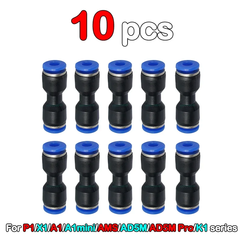 Bambu Lab X1C X1 P1P P1S 3D 프린터 PTFE 튜브 1.75mm 필라멘트 압출기 Bambulab AMS 공압 커넥터 용 공압 피팅