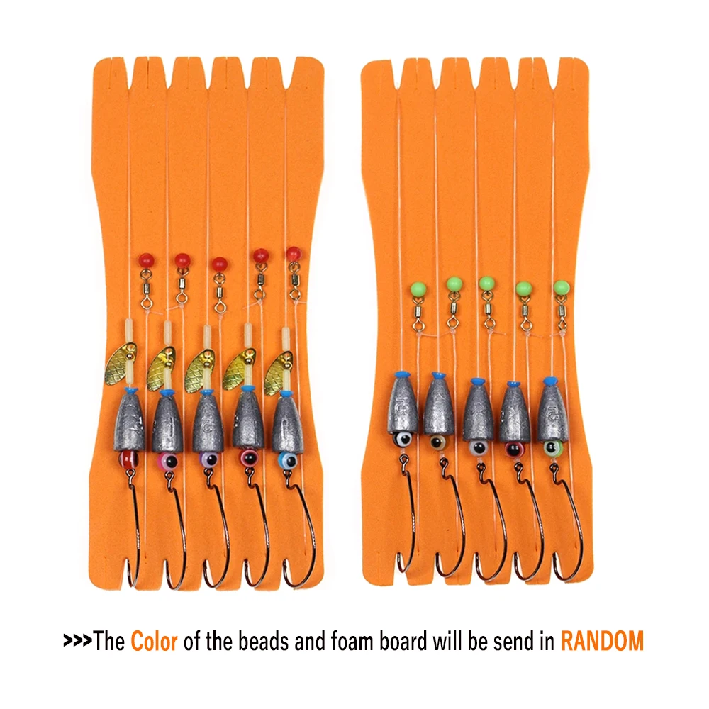 베이스 낚시를위한 5 개/몫 텍사스 리그 세트 캐롤라이나 리그 키트 낚시 태클 Fishhooks 잉어 낚시 헤어 리그 준비 Boilie 미끼