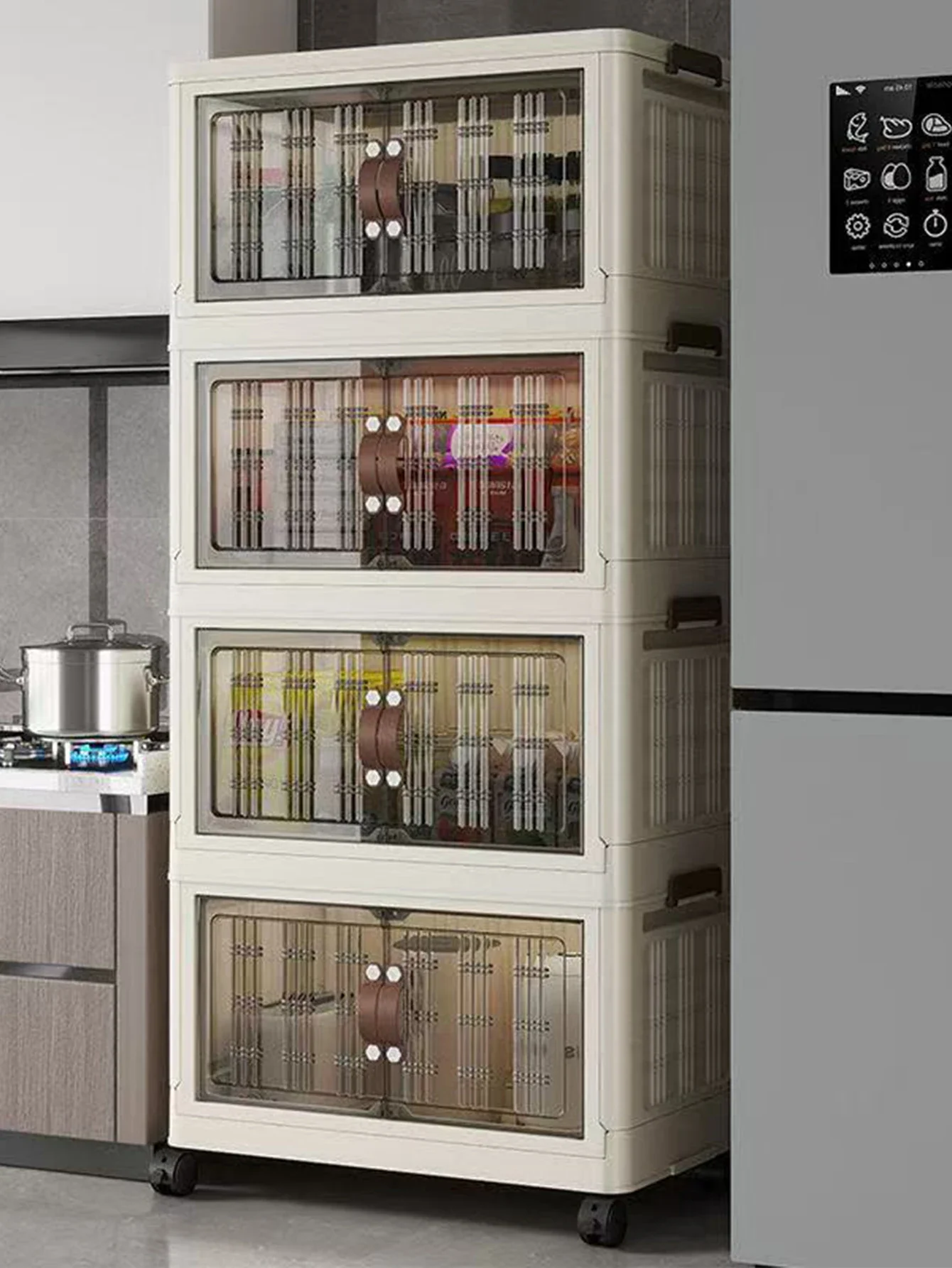 대용량 다기능 접이식 보관 캐비닛 방진 옷장 옷장 주최자 설치가 쉬운 보관함