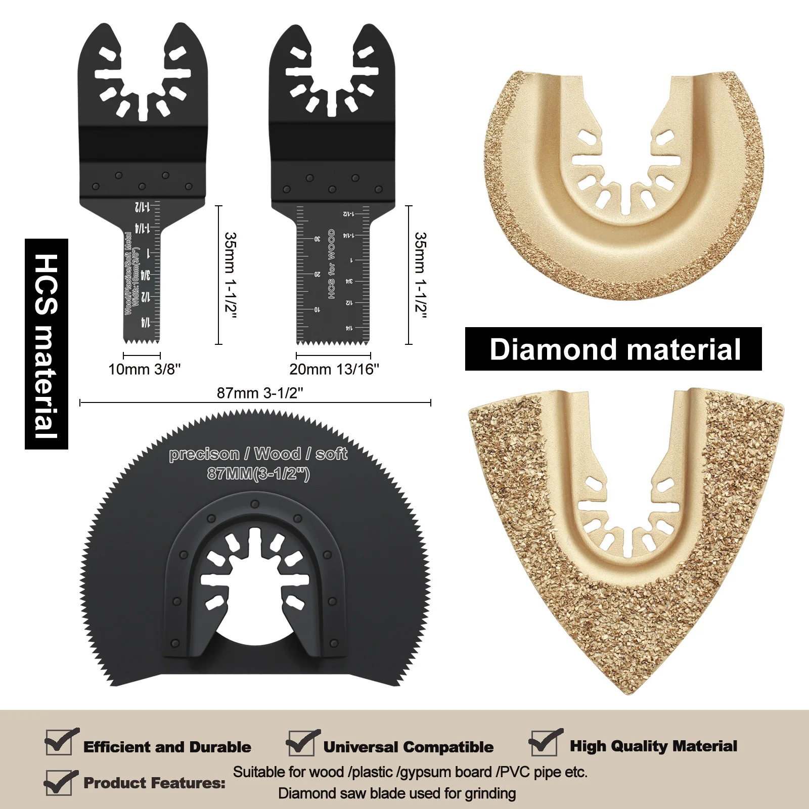 일본 치아 초경 진동 톱 블레이드 키트 10-39Pcs 아크 가장자리 진동 Multitool 블레이드 목재 PVC 철에 대한 정밀 컷