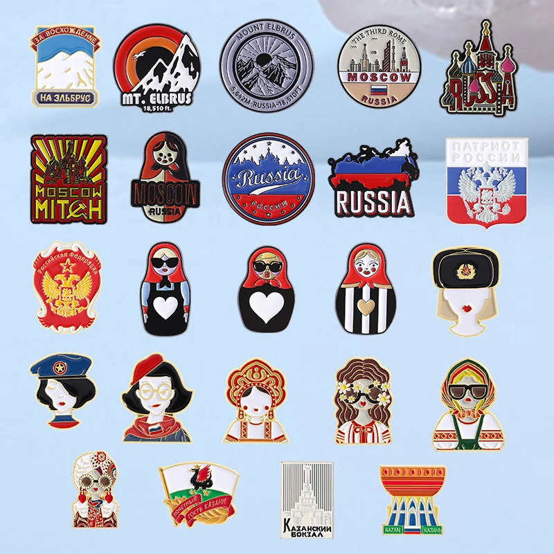 러시아 관세 및 전통 에나멜 핀 러시아 중첩 인형 카잔 모스크바 금속 브로치 옷깃 배지 친구를위한 보석 선물 title=러시아 관세 및 전통 에나멜 핀 러시아 중첩 인형 카잔 모스크바 금속 브로치 옷깃 배지 친구를위한 보석 선물 