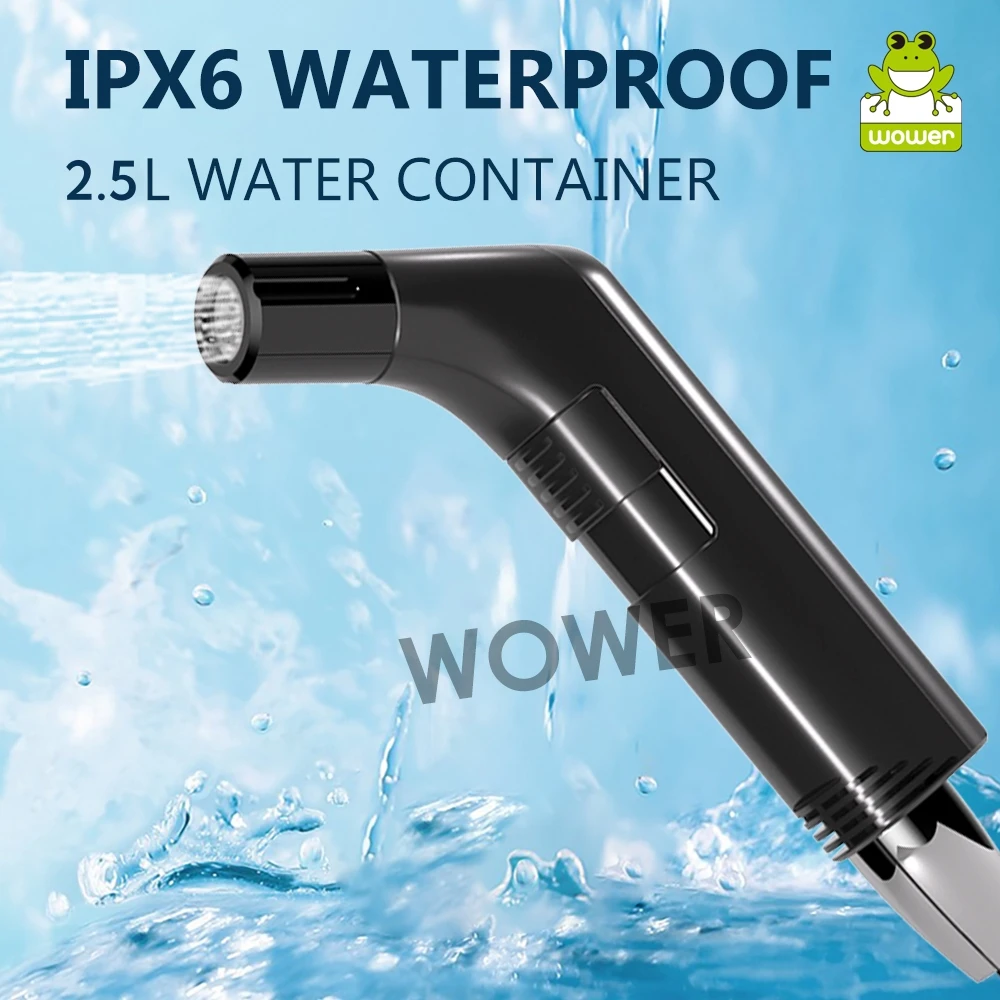 2.5L 휴대용 전기 비데 개인 위생 청소를위한 충전식 Shataf 핸드 비데 엉덩이 분무기 여행 캠핑 비데