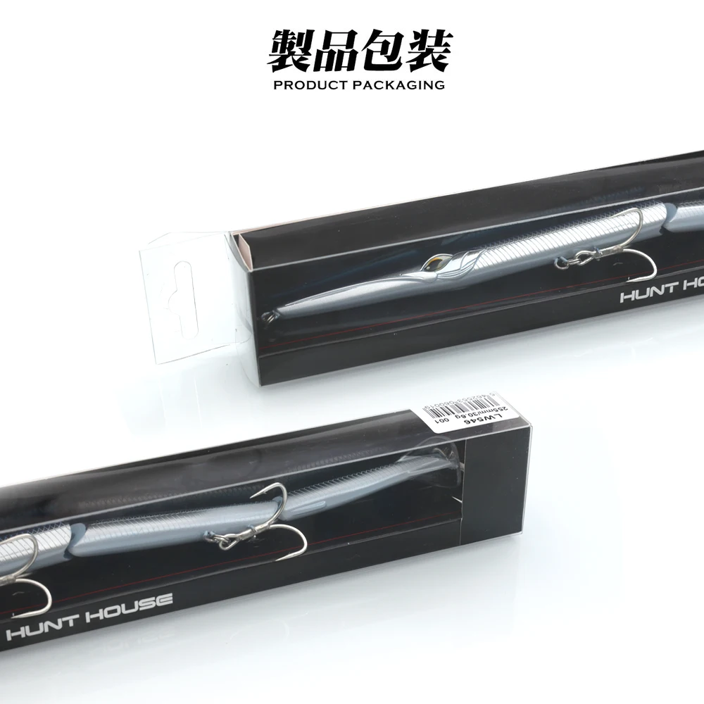 Hunthouse 255 관절 연필 낚시 미끼 255mm/30.6g 3 섹션 미끼 싱킹 Swimbait 바닷물 인공 Seabass 태클