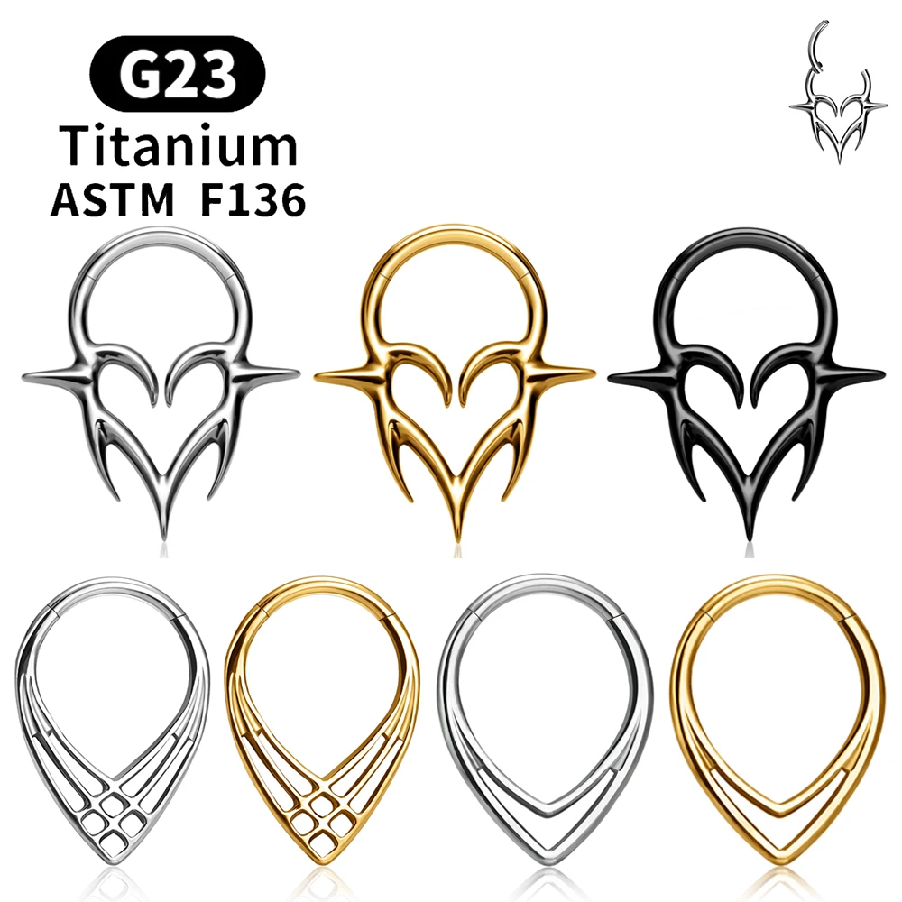 ASTM F136 G23 티타늄 피어싱 Septum 하트 코 링 16G 힌지 리모콘 Tragus 연골 헬릭스 귀걸이 펑크 바디 쥬얼리 title=ASTM F136 G23 티타늄 피어싱 Septum 하트 코 링 16G 힌지 리모콘 Tragus 연골 헬릭스 귀걸이 펑크 바디 쥬얼리