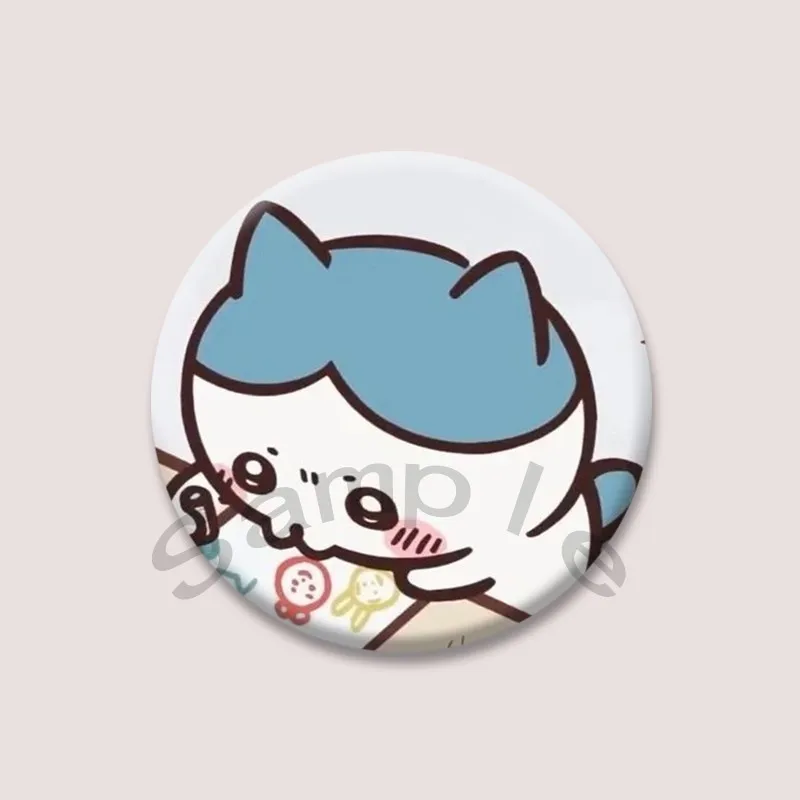 귀여운 치이카와 배지 만화 애니메이션 주변 옷깃 핀 Tinplate 라운드 브로치 숄더백 액세서리 기념품 선물