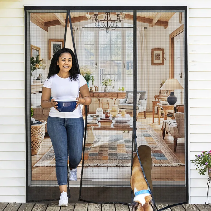 검은 자기 문 스크린 모기장 사용자 정의 크기 보이지 않는 메쉬 여름 곤충 증거 그물 자동 폐쇄 문 커튼 title=검은 자기 문 스크린 모기장 사용자 정의 크기 보이지 않는 메쉬 여름 곤충 증거 그물 자동 폐쇄 문 커튼 