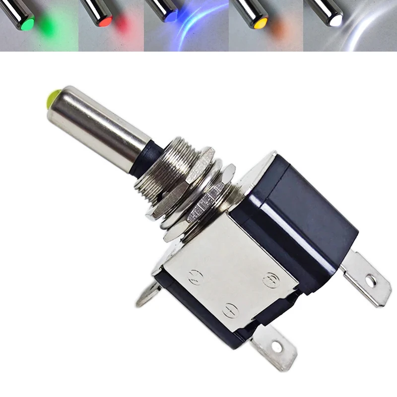 1Pcs 12V 20A 조명 LED 토글 스위치 자동 자동차 보트 트럭 빨간색 파란색 녹색 노란색 흰색 title=1Pcs 12V 20A 조명 LED 토글 스위치 자동 자동차 보트 트럭 빨간색 파란색 녹색 노란색 흰색 