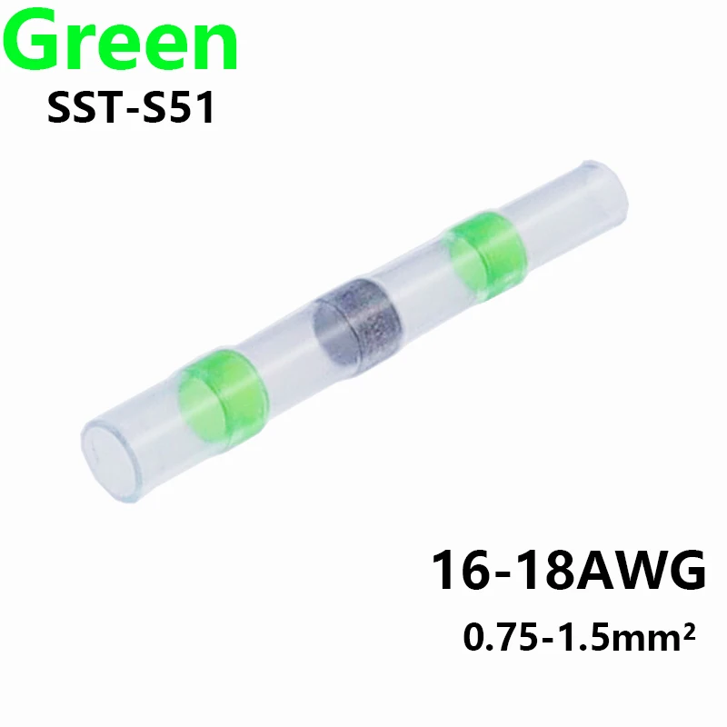 솔더 도장 와이어 커넥터, 3:1 열 수축 절연 전선 단자, 버트 스플라이스 방수, 5 개, 10 개, 20 개, 30 개, 50 개