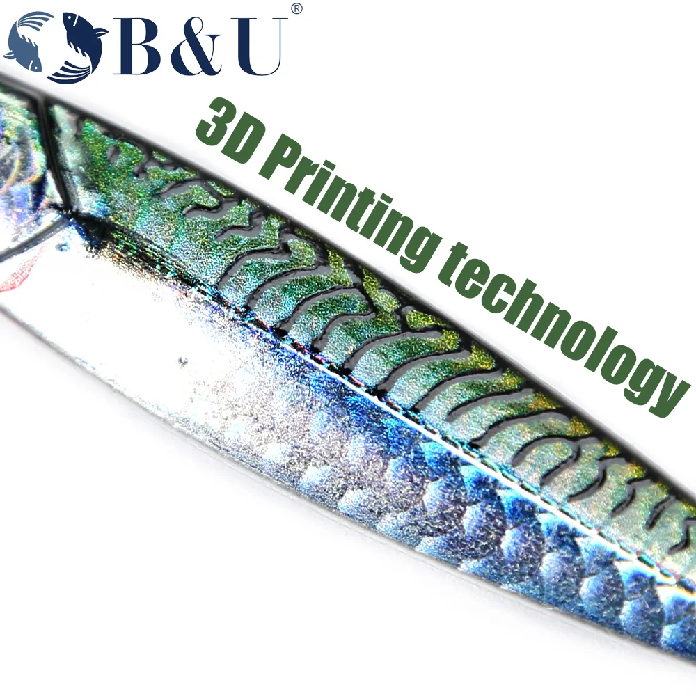 B&U 래틀 지그 바다 낚시는 금속 지그 40g 60g 80g 긴 캐스팅 루어 후크 스푼 낚시 태클로 인공 미끼를 회전합니다