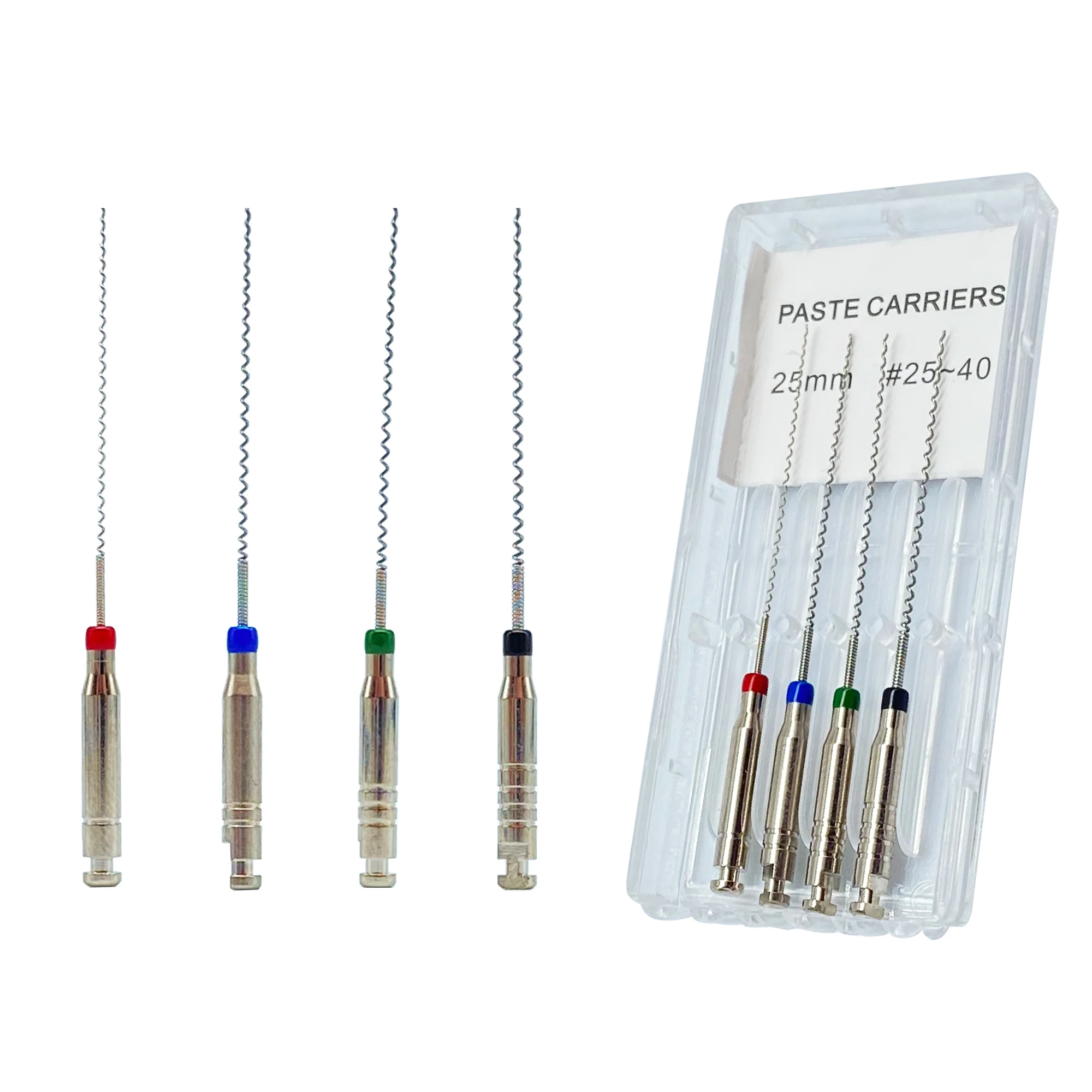 웰 CK 4개/박스 21/25mm # 25-40 치과 로터리 페이스트 캐리어 나선형 필러 Lentulo 모듬 엔진 필링 페이스트 치과 도구