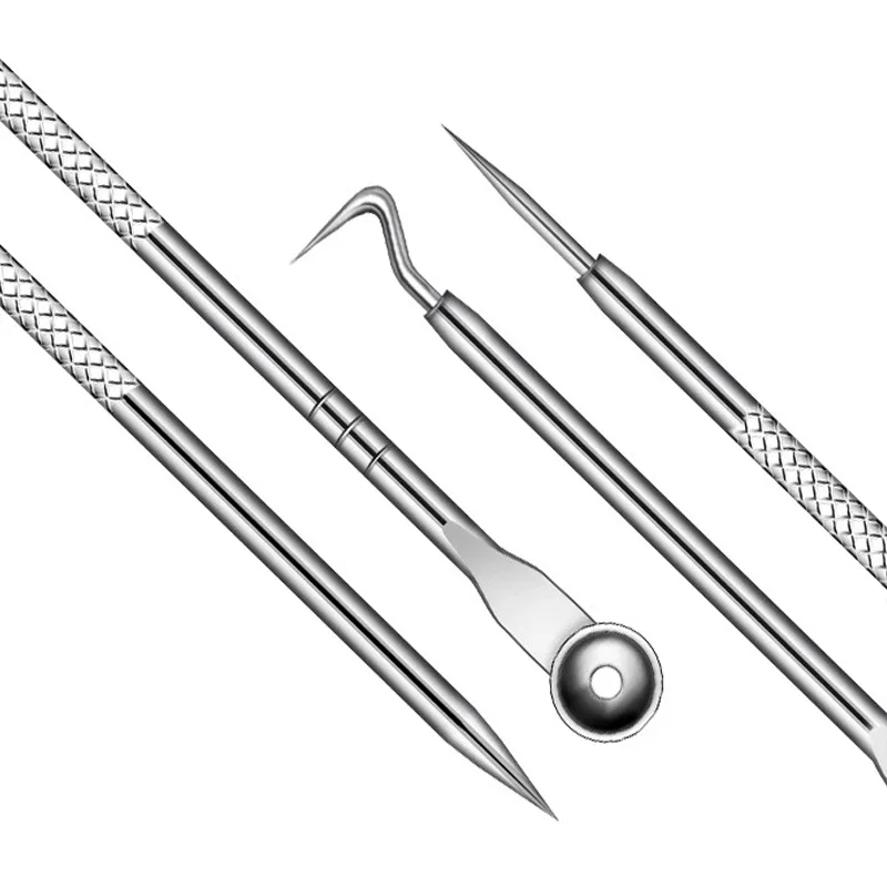 3-8Pcs 여드름 클립 여드름 족집게 여드름 제거제 스테인레스 스틸 셀 클립 미용 제품 여드름 바늘 피부 청소 도구