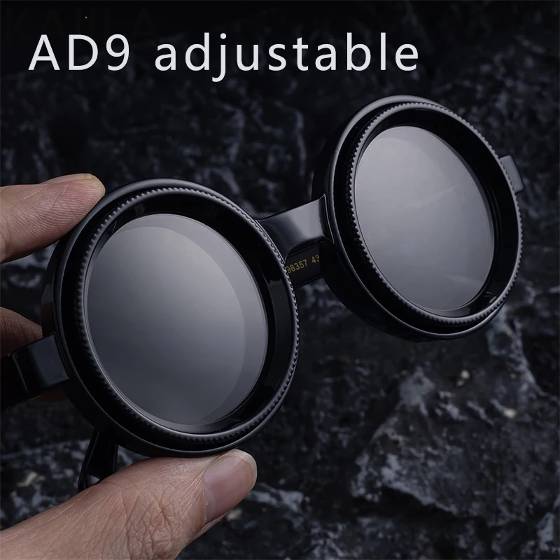 편광 된 작은 프레임 라운드 Steampunk ND9 조정 가능한 디밍 선글라스 남자 낚시 운전 UV400에 대 한 빛 감소 태양 안경 title=편광 된 작은 프레임 라운드 Steampunk ND9 조정 가능한 디밍 선글라스 남자 낚시 운전 UV400에 대 한 빛 감소 태양 안경