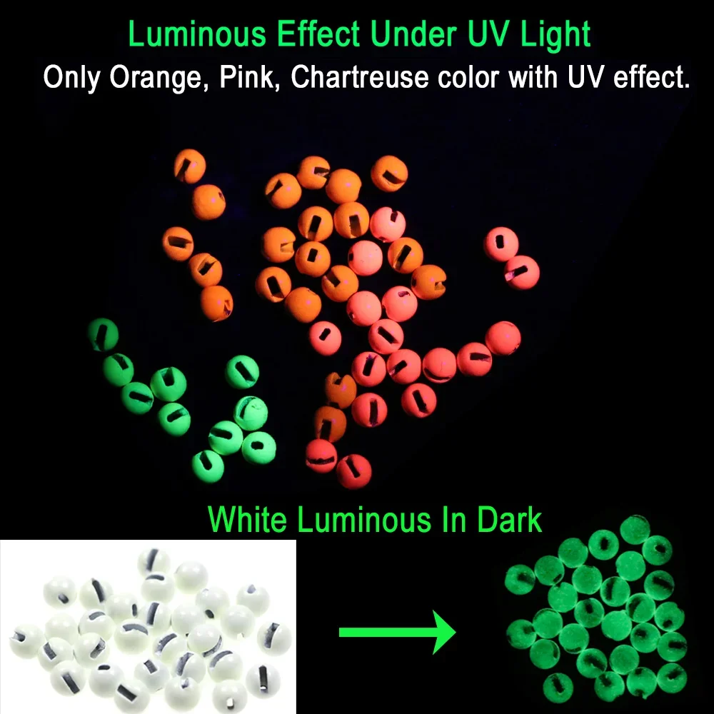 Vampfly 20/40pcs 빠른 싱킹 지그 바늘 잉어 낚시 미끼 액세서리 Beadhead 2.5mm-5.5mm 묶을 수있는 슬롯 지그 비즈